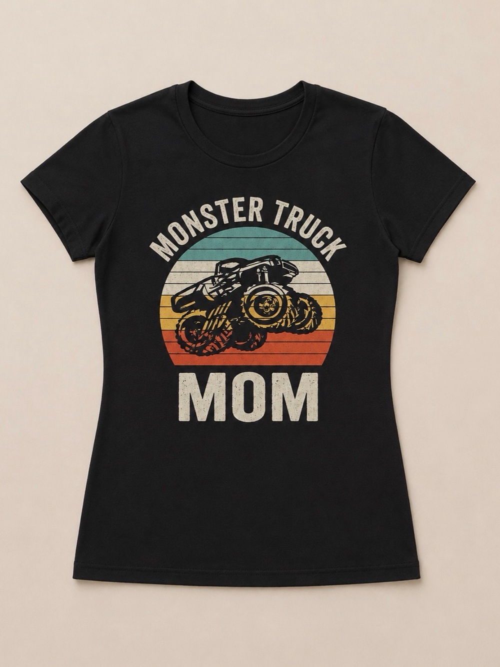 Monster Truck Mom Graphic Short Sleeve Tee - Black